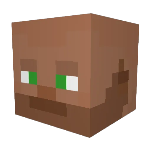 Qualt0 Minecraft avatar head, 3D render