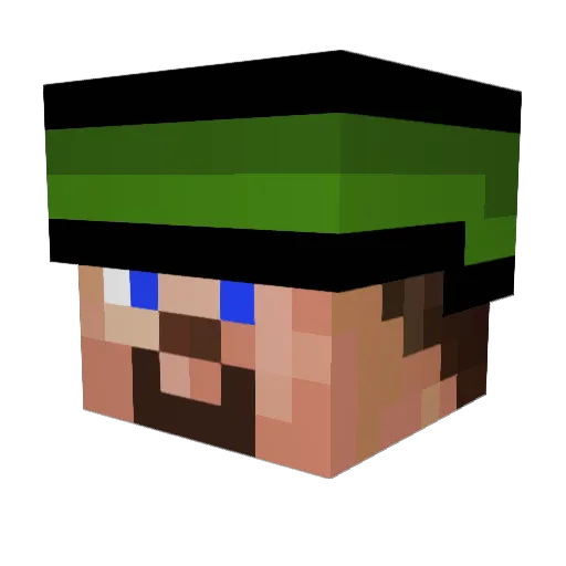 Qualtar Minecraft avatar head, 3D render