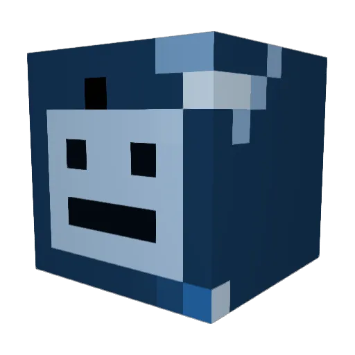 QuamATron Minecraft avatar head, 3D render