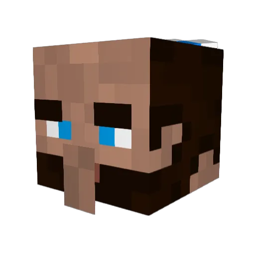 Quamperrr Minecraft avatar head, 3D render
