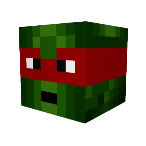 Quan26 Minecraft avatar head, 3D render