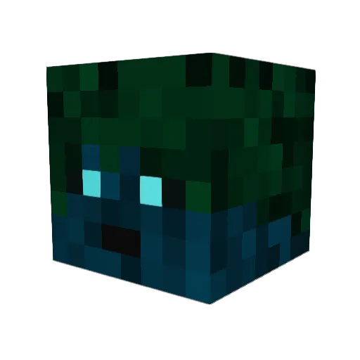 QuanGame Minecraft avatar head, 3D render