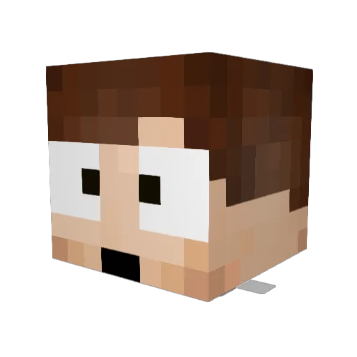 QuanQuanZ Minecraft avatar head, 3D render