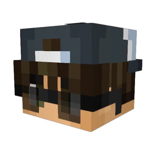 QuanSin Minecraft avatar head, 3D render