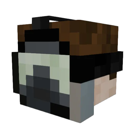 Quandary_ Minecraft avatar head, 3D render