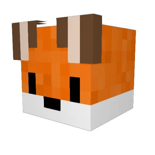 QuanixFM Minecraft avatar head, 3D render