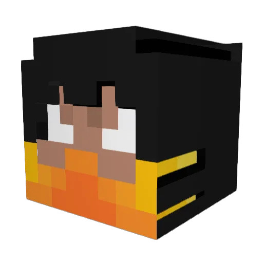 Quanmandetil Minecraft avatar head, 3D render