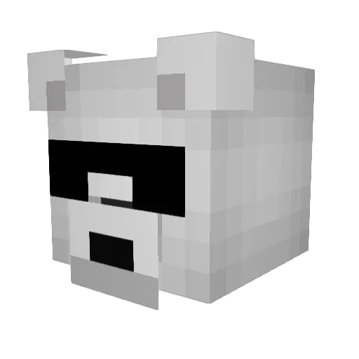 Quanobi Minecraft avatar head, 3D render