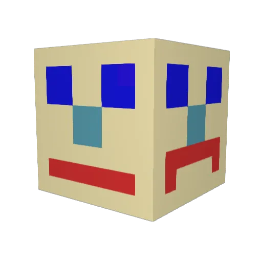 Quant3nphysik3r Minecraft avatar head, 3D render