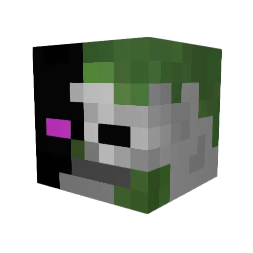 QuantenLP Minecraft avatar head, 3D render