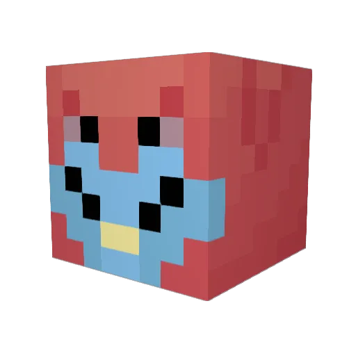 Quanteus Minecraft avatar head, 3D render