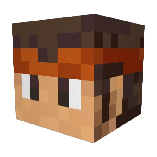 Quantiks Minecraft avatar head, 3D render