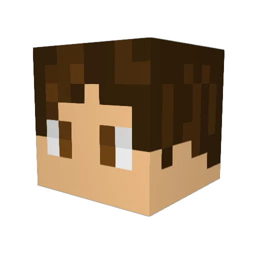 Quantistic Minecraft avatar head, 3D render