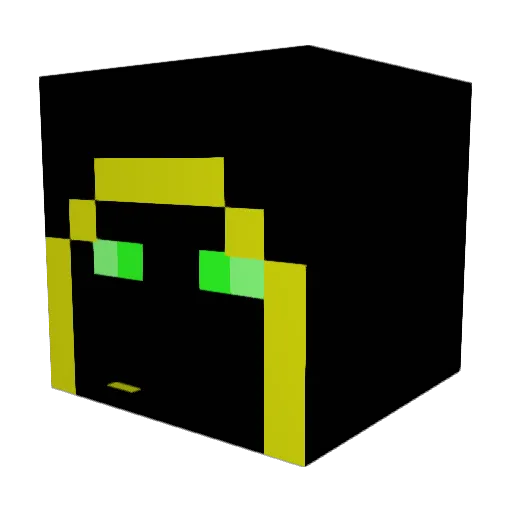 Quantorro Minecraft avatar head, 3D render