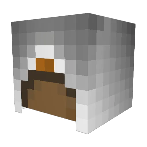 Quantowan Minecraft avatar head, 3D render