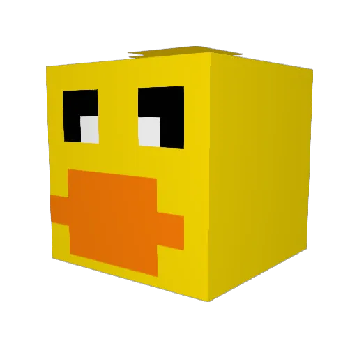 Quantrass Minecraft avatar head, 3D render