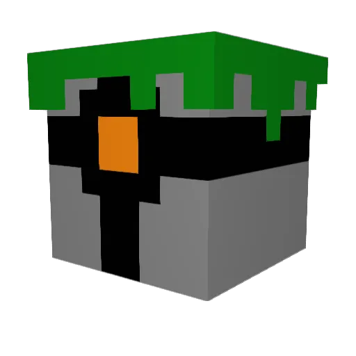 QuantroSum Minecraft avatar head, 3D render