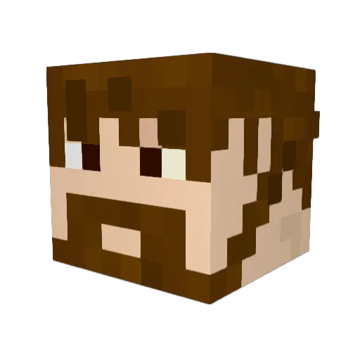 Quants8 Minecraft avatar head, 3D render