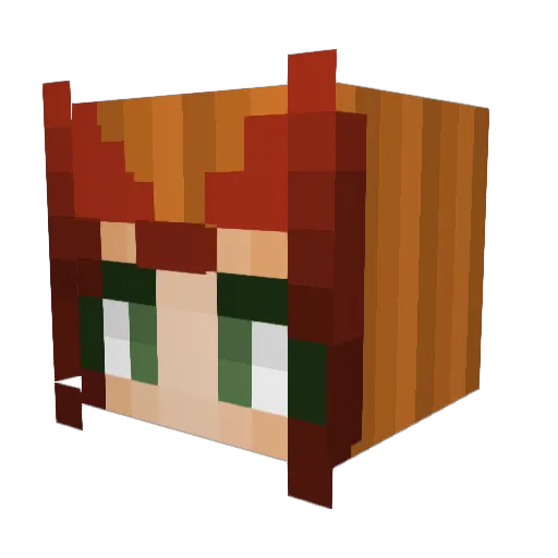 Quantum021204 Minecraft avatar head, 3D render