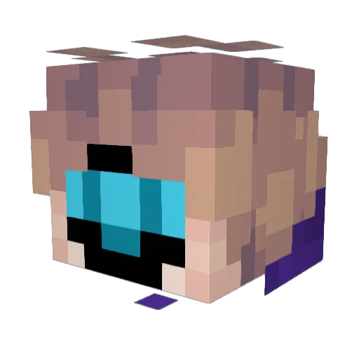 QuantumBlocker Minecraft avatar head, 3D render
