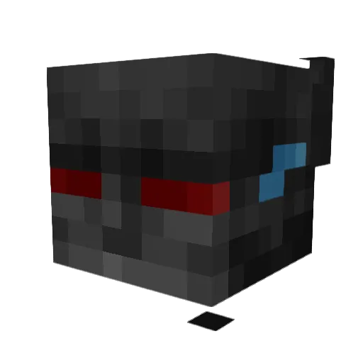 QuantumK9 Minecraft avatar head, 3D render