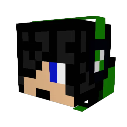 QuantumKore Minecraft avatar head, 3D render
