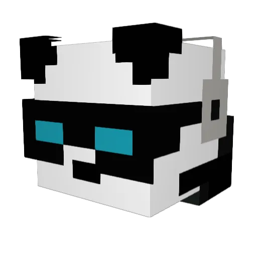 QuantumNet Minecraft avatar head, 3D render