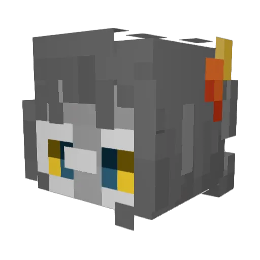 QuantumSpud Minecraft avatar head, 3D render