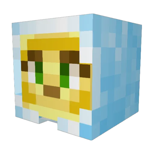 Quantum_Feat Minecraft avatar head, 3D render