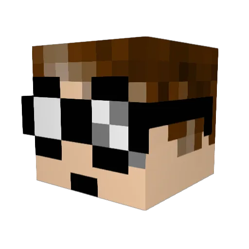 Quantum_Tangler Minecraft avatar head, 3D render