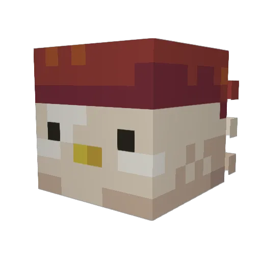 Quanturn Minecraft avatar head, 3D render