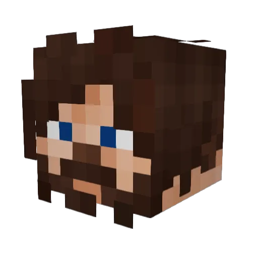 Quantwan Minecraft avatar head, 3D render
