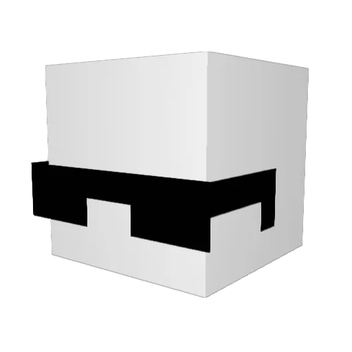 Quantycz Minecraft avatar head, 3D render