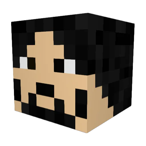 Quanvik Minecraft avatar head, 3D render