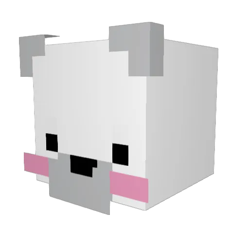 Quaptie Minecraft avatar head, 3D render
