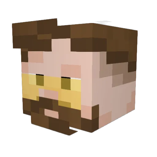 Quarant8ne Minecraft avatar head, 3D render