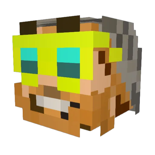 Quarantine2002 Minecraft avatar head, 3D render