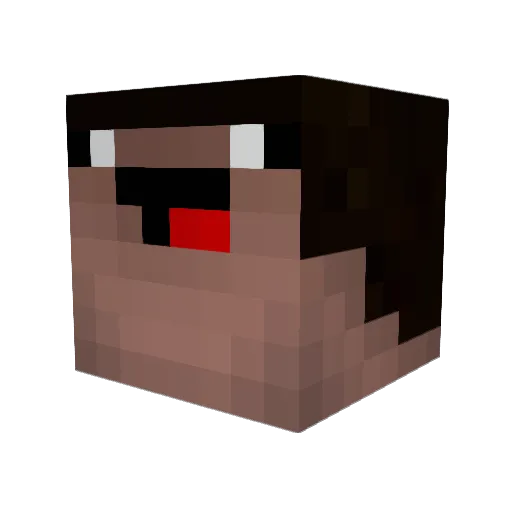 QuarantineM Minecraft avatar head, 3D render