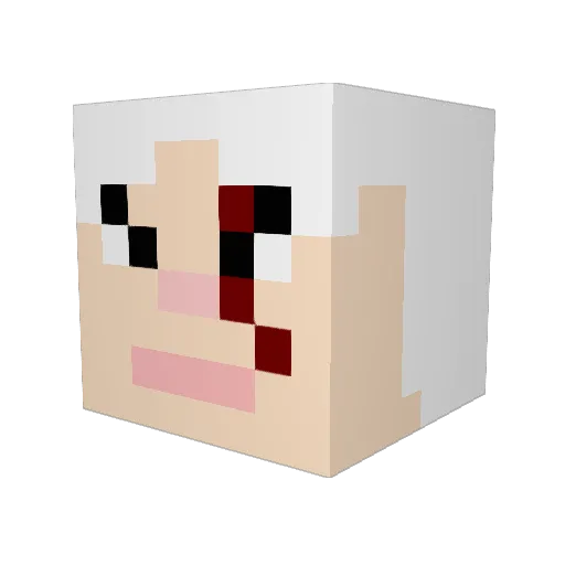 Quark7 Minecraft avatar head, 3D render