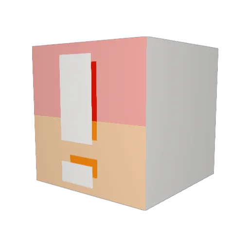 QuarkTower Minecraft avatar head, 3D render