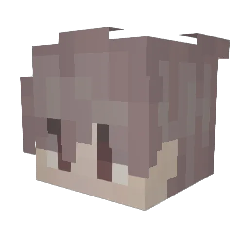 Quarskel Minecraft avatar head, 3D render