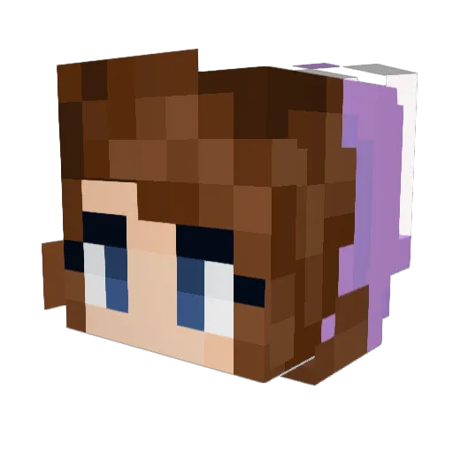 Quart3rz Minecraft avatar head, 3D render