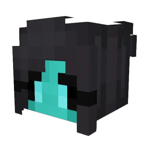 QuartOfWater Minecraft avatar head, 3D render
