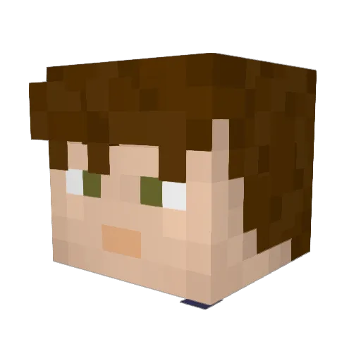 Quartermaister Minecraft avatar head, 3D render