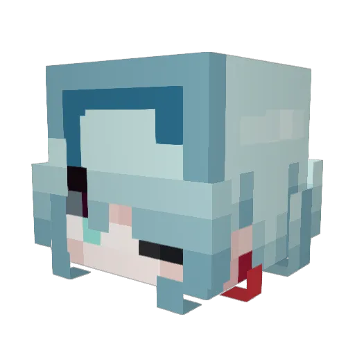 Quartson Minecraft avatar head, 3D render