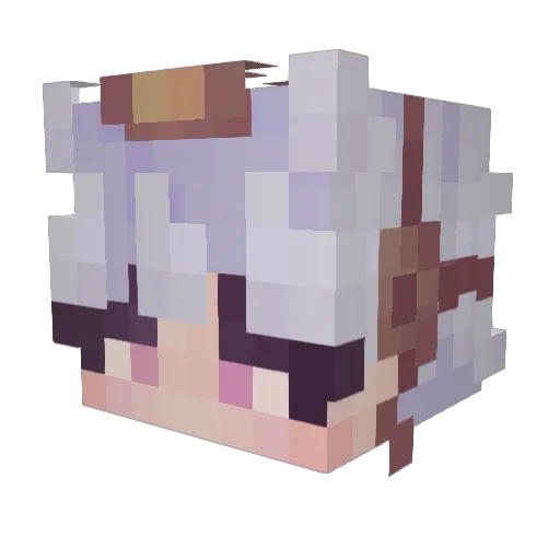 QuartzAlot Minecraft avatar head, 3D render