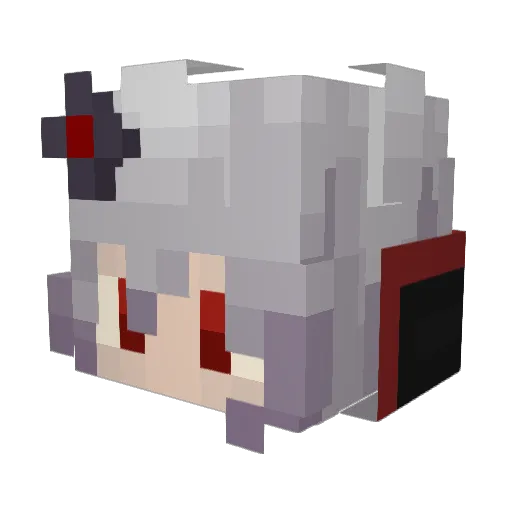 Quartz_512 Minecraft avatar head, 3D render