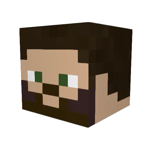 Quarvol Minecraft avatar head, 3D render