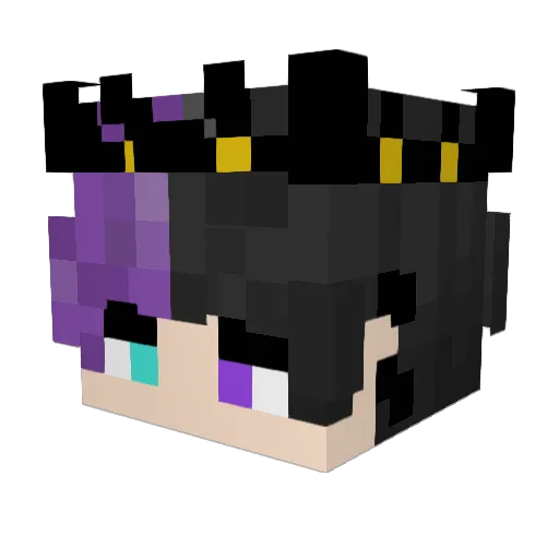 Quasar_10M Minecraft avatar head, 3D render