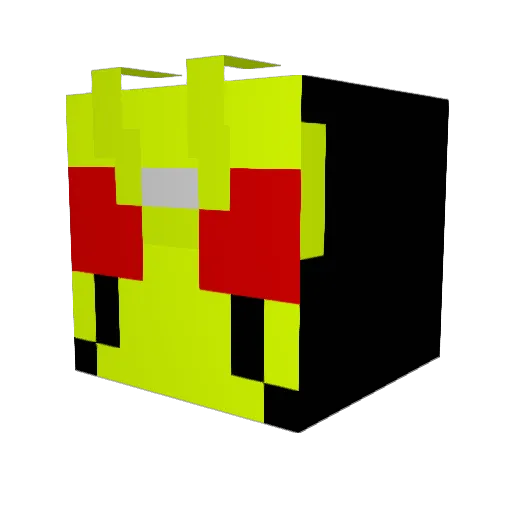 Quasar_B Minecraft avatar head, 3D render